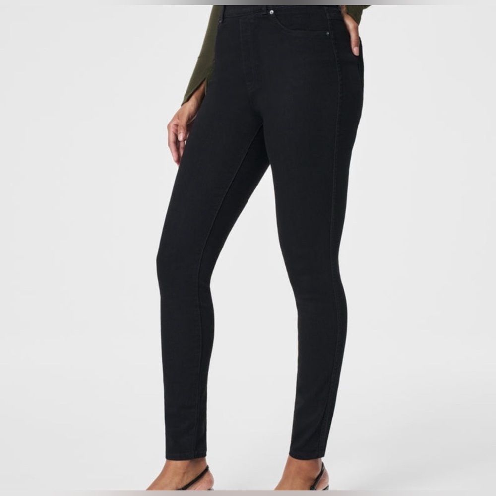 Spanx Black Leggings‎ Shaping Compression Pants Size Medium